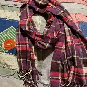 Multicolored purple scarf